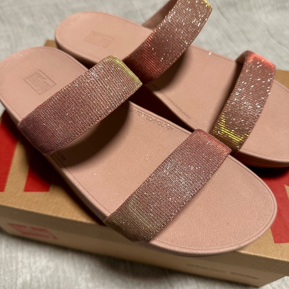 Fitflop Rose Gold Slides - Picture 5 of 6
